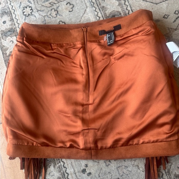 Forever 21 Orange Asymmetrical Embellished Mini Skirt - Picture 4 of 5